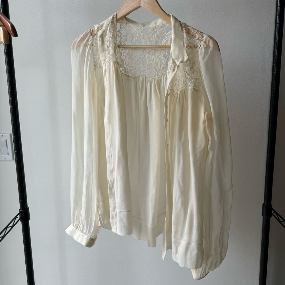 Dolce & Gabbana Silk and Lace Blouse